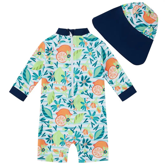 Infant & Toddler Boys' UPF 50+ Swimsuit with Back Zipper