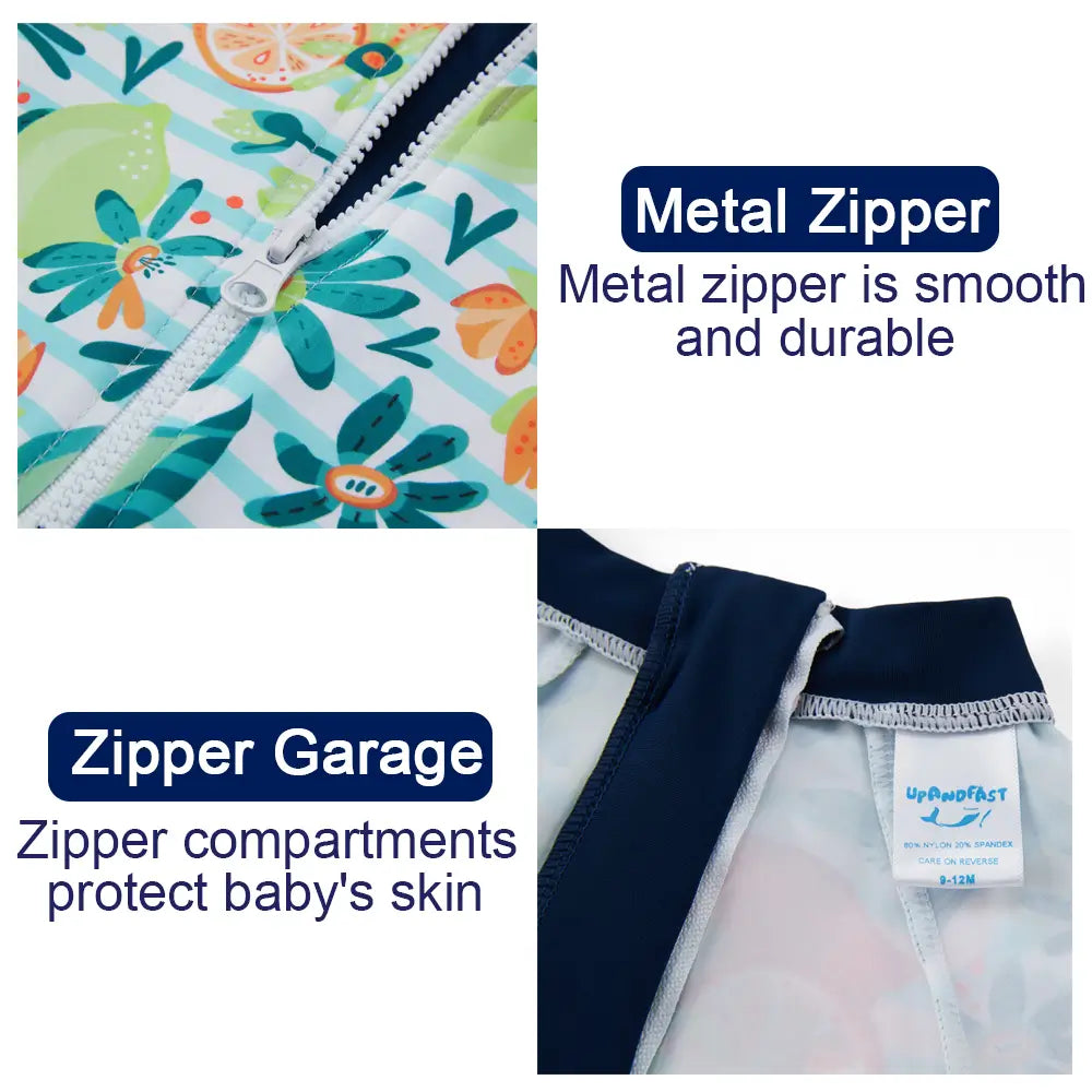 Infant & Toddler Boys' UPF 50+ Swimsuit with Back Zipper