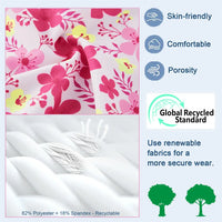 UPF 50+ Recyclable Baby Girl Swimsuit with Hat-Rose Flower