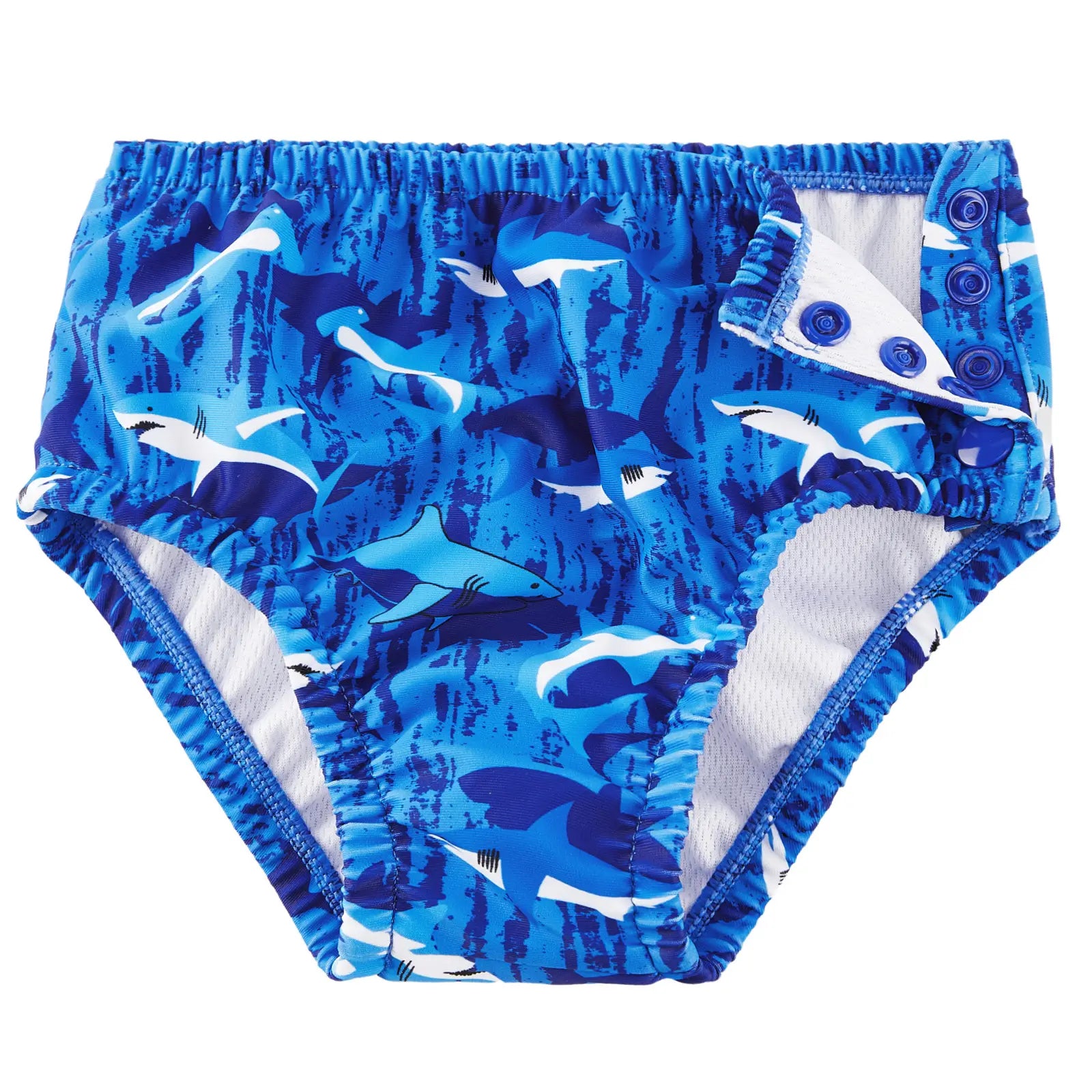 Reusable Baby Swim Diaper UPF 50+ Washable Sunsuit-Blue Shark