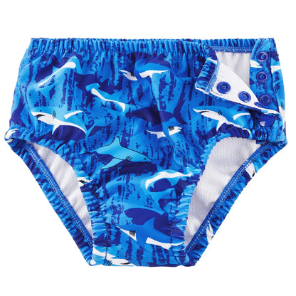 Reusable Baby Swim Diaper UPF 50+ Washable Sunsuit-Blue Shark