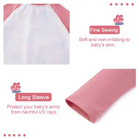 UPF 50+ Baby Girl One Piece Swimsuit with Snap-Ocean Animal