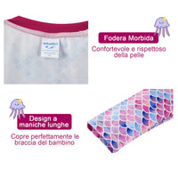 UPF 50+ Kids Rash Guard Set Toddler Girl Swimsuit- Mermaids