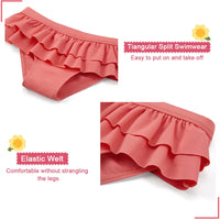 Toddler Girl Swimwear Tankini Rash Guard Set with UPF 50+-Sunflower