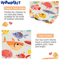 UPF 50+ Boys Swim Trunks Toddler Swimsuit-Many Fish