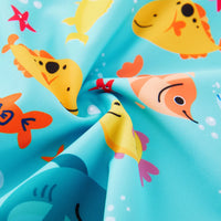 UPF50+ One-Piece Baby Boy Swimsuit Full Zipper Rash Guard Ocean Animal