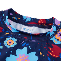 UPF 50+ 2-piece Girl Swimsuit Set with Bikini Bottom