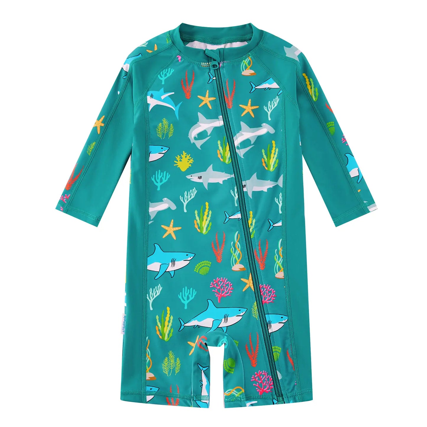 UPF 50+ Baby Boys One Piece Swimsuit with Full-zip