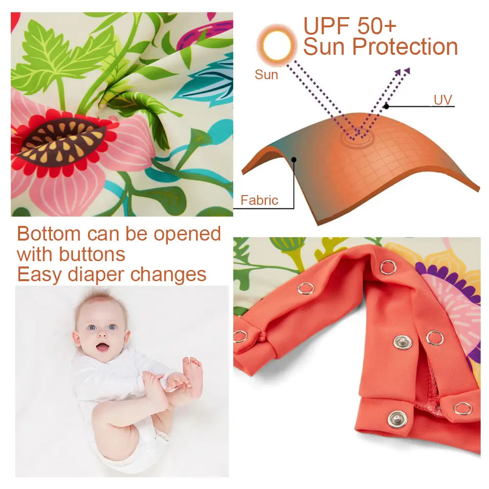 Snap bottom swimsuits baby girl best sale