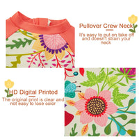 UPF 50+ Baby Girl Swimwear with Snap Button - Hot Summer
