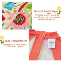 UPF 50+ Baby Girl Swimwear with Snap Button - Hot Summer