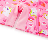 UPF 50+ Baby Girls One-Piece Swimsuit with Full Zipper | Pink Horse