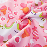 UPF 50+ Baby Girls One-Piece Swimsuit with Full Zipper | Pink Horse