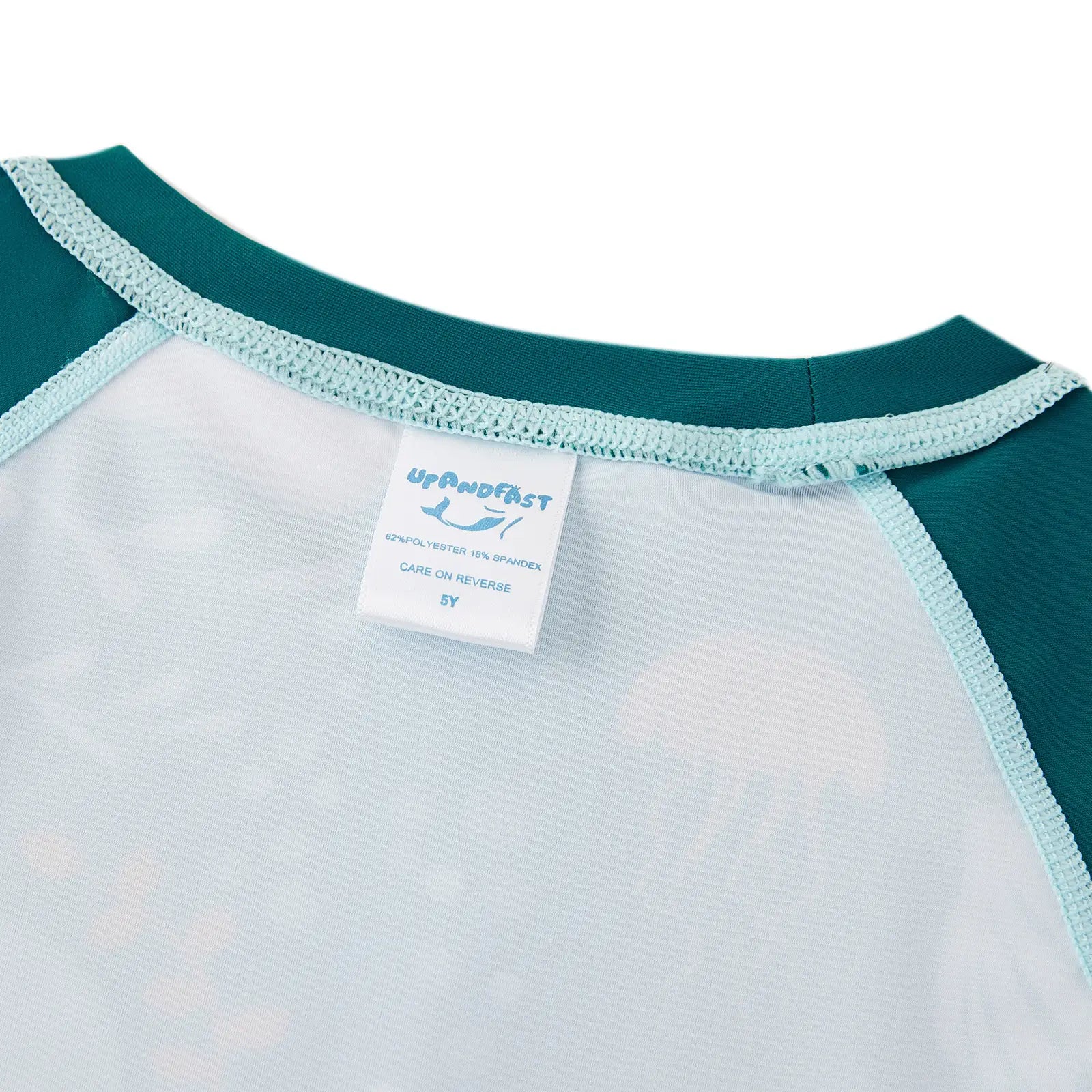 UPF 50+ Boy Swimsuit Set-Swim Top and Short 2 Piece-Green Whale