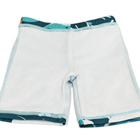 UPF 50+ Boy Swimsuit Set-Swim Top and Short 2 Piece-Green Whale