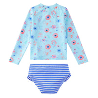 UPF 50+ Girl Rash Guard Set 2-piece Toddler Swimsuit