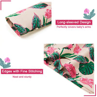UPF 50+ Kids Girl Swimwear Set-Flower Tankini + Swim Trunk
