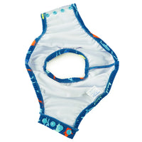 UPF 50+ Reusable Baby Boy Swim Diaper Contain Solid Waste-Green Shark