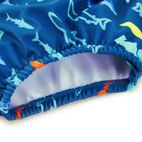 UPF 50+ Reusable Baby Boy Swim Diaper Contain Solid Waste-Green Shark