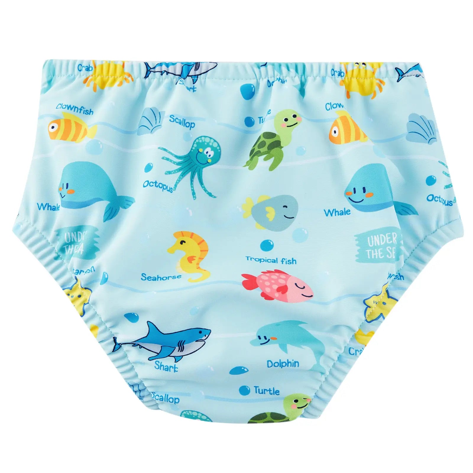 UPF 50+ Reusable Washable Baby Swim Diaper -Marine Life