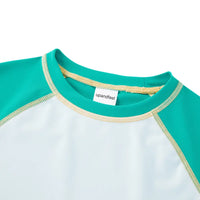 Upandfast UPF 50+ Boy Rash Guard Set 2-piece Swimsuits-Green Dinosaur
